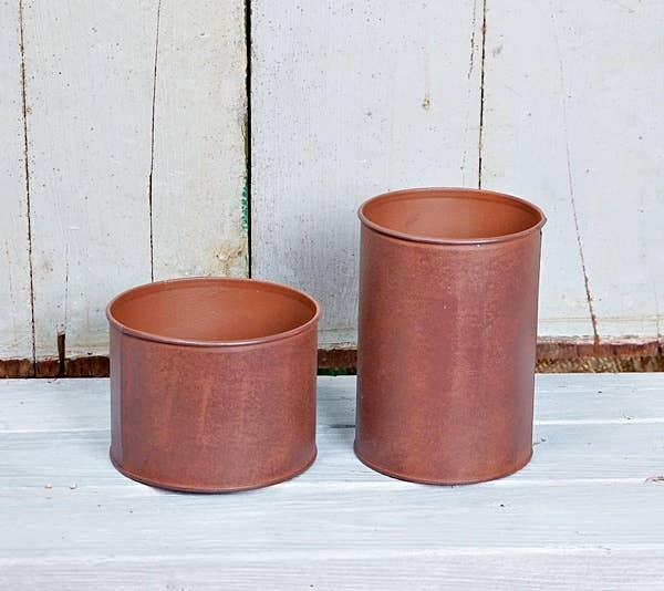 Impressive Enterprises, Inc. - Wholesale Bucket/Pail - M11118- 5.5Hx4inD Column Bucket-Rusty-0/362