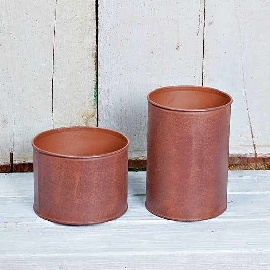 Impressive Enterprises, Inc. - Wholesale Bucket/Pail - M11118- 5.5Hx4inD Column Bucket-Rusty-0/362