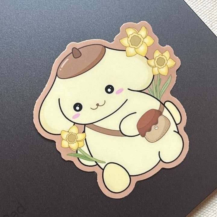 Autocolante de Narciso Pompompurin por atacado de Angel + Hare