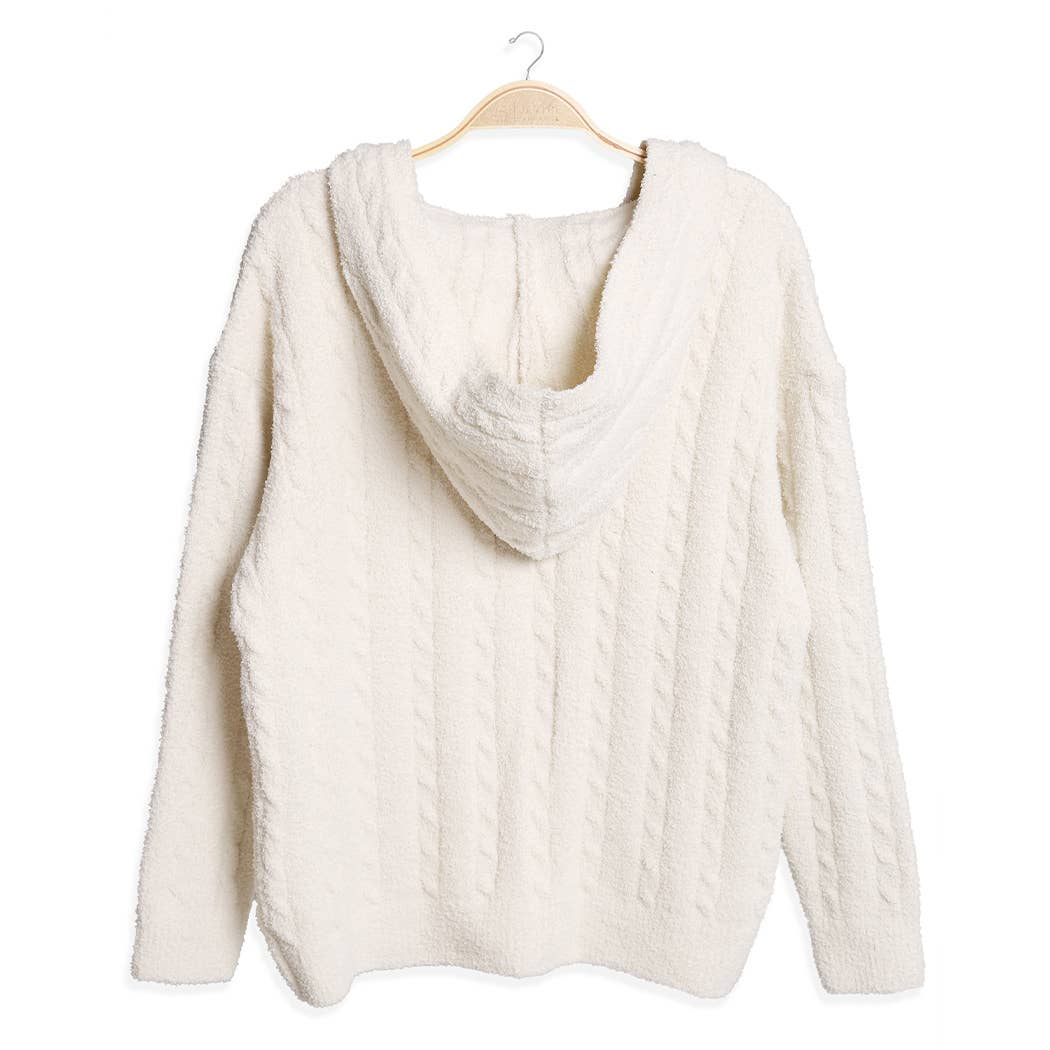 Fashion City - Vendita all'ingrosso Felpa con cappuccio - Donna - Felpa calda con cerniera monocolore tinta unita15