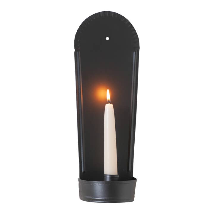 Americana Candle Sconce in Smokey Black for wholesale by Irvin's Tinware