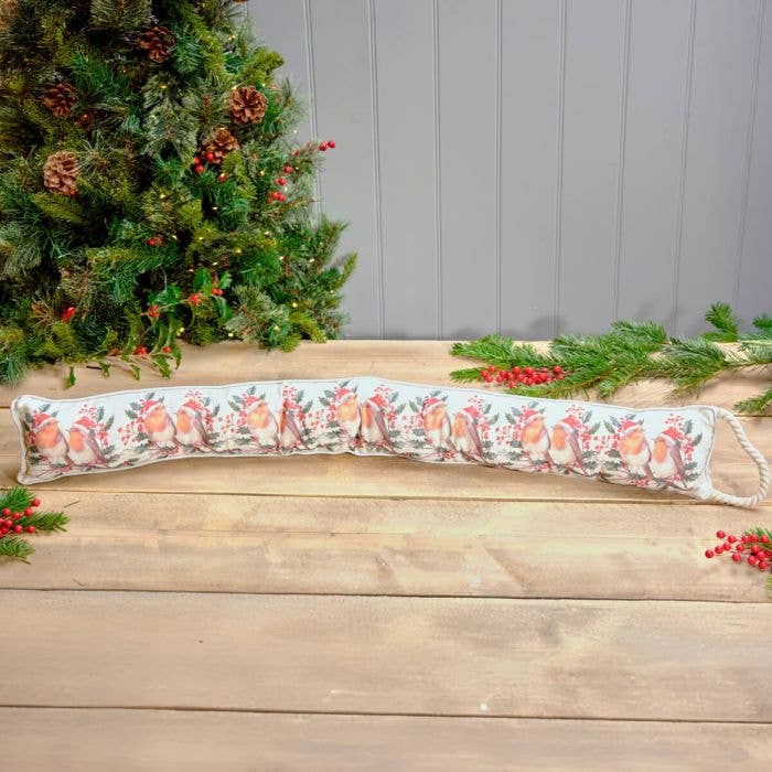 Langs - Wholesale Door hanger - Festive Robin Printed Repeat Pattern Draught Excluder