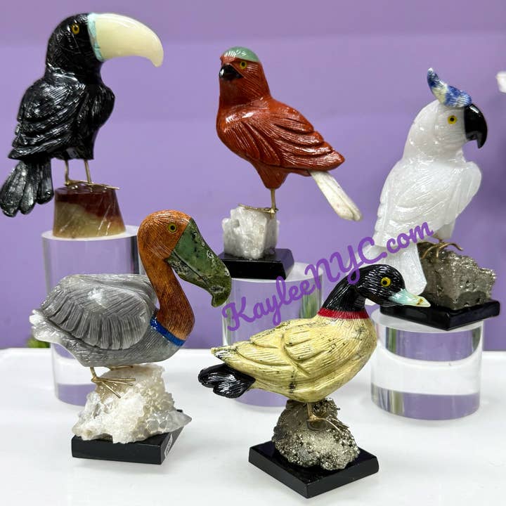 KayleeNYC - Wholesale Spiritual Stone/Crystal - Natural Mix Crystal Birds Healing energy 1