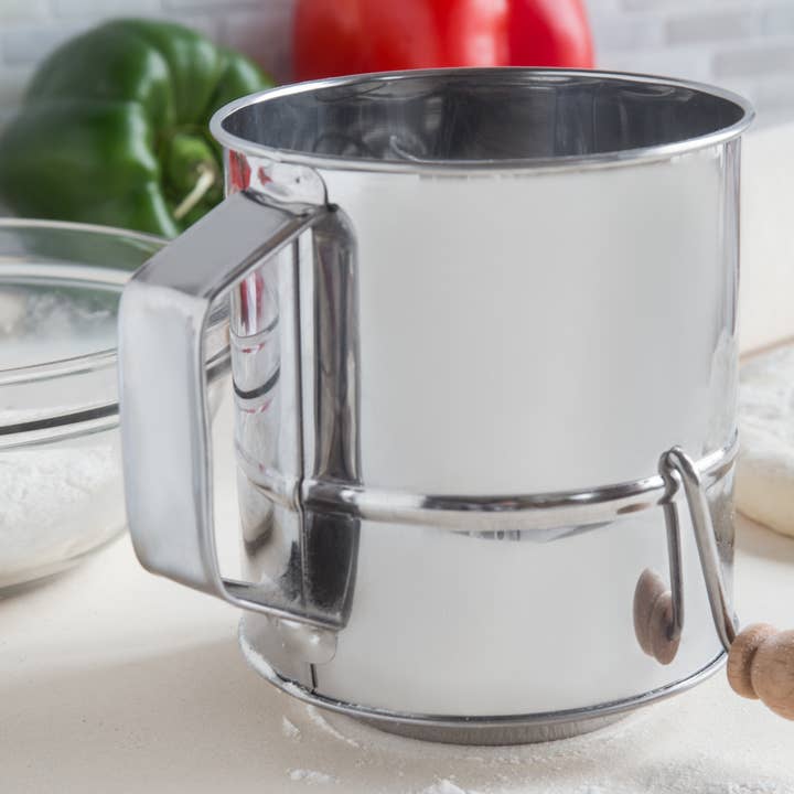 Fox Run Brands - Wholesale Sifter - Fox Run Flour Sifter, 3-Cup, 5.5" x 5.5" x 5"3