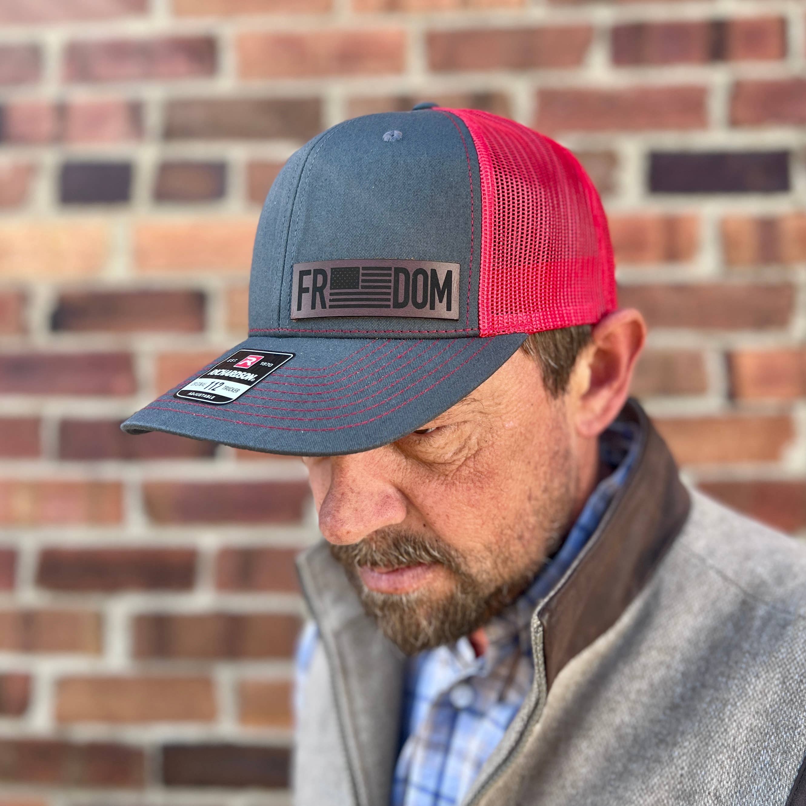 RiOak Design & Hat Co. - Wholesale Baseball Cap - Men's - Freedom Red Richardson 112 Baesball Cap3
