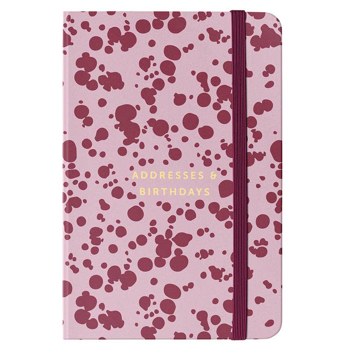 Address & Birthday Book - Burgundy Spray, Alphabetical Tabs for wholesale by Busy B