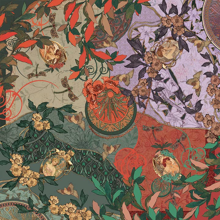 BROKANTE - Wholesale Scarf - Women's - Large cashmere square 130x130cm MUSES1