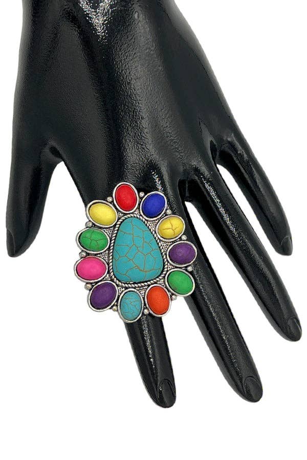 Andrea Bijoux - Wholesale Cocktail/Statement Ring - Gemstone Cuff Ring1