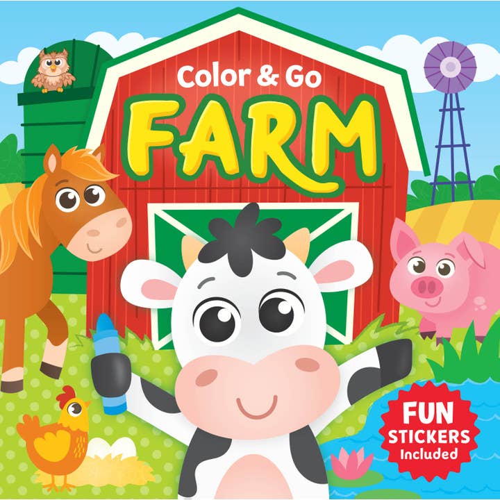 Kidsbooks Publishing - Wholesale Coloring & Activity Book - Kids & Baby - Color & Go Farm: Coloring Book with Crayons
