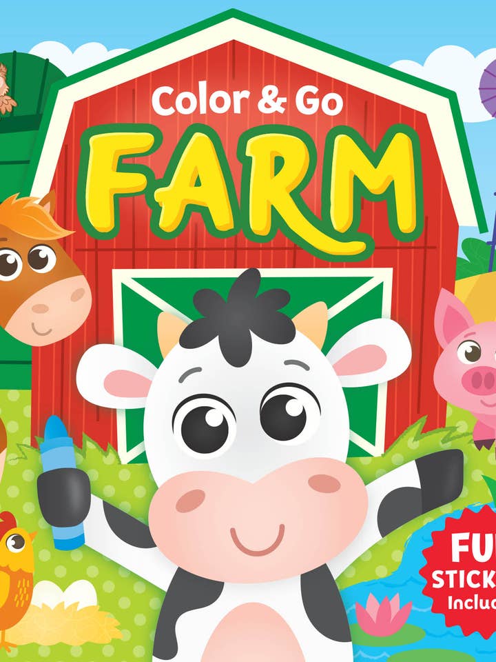 Color & Go Farm: Coloring Book with Crayons for wholesale by Kidsbooks Publishing