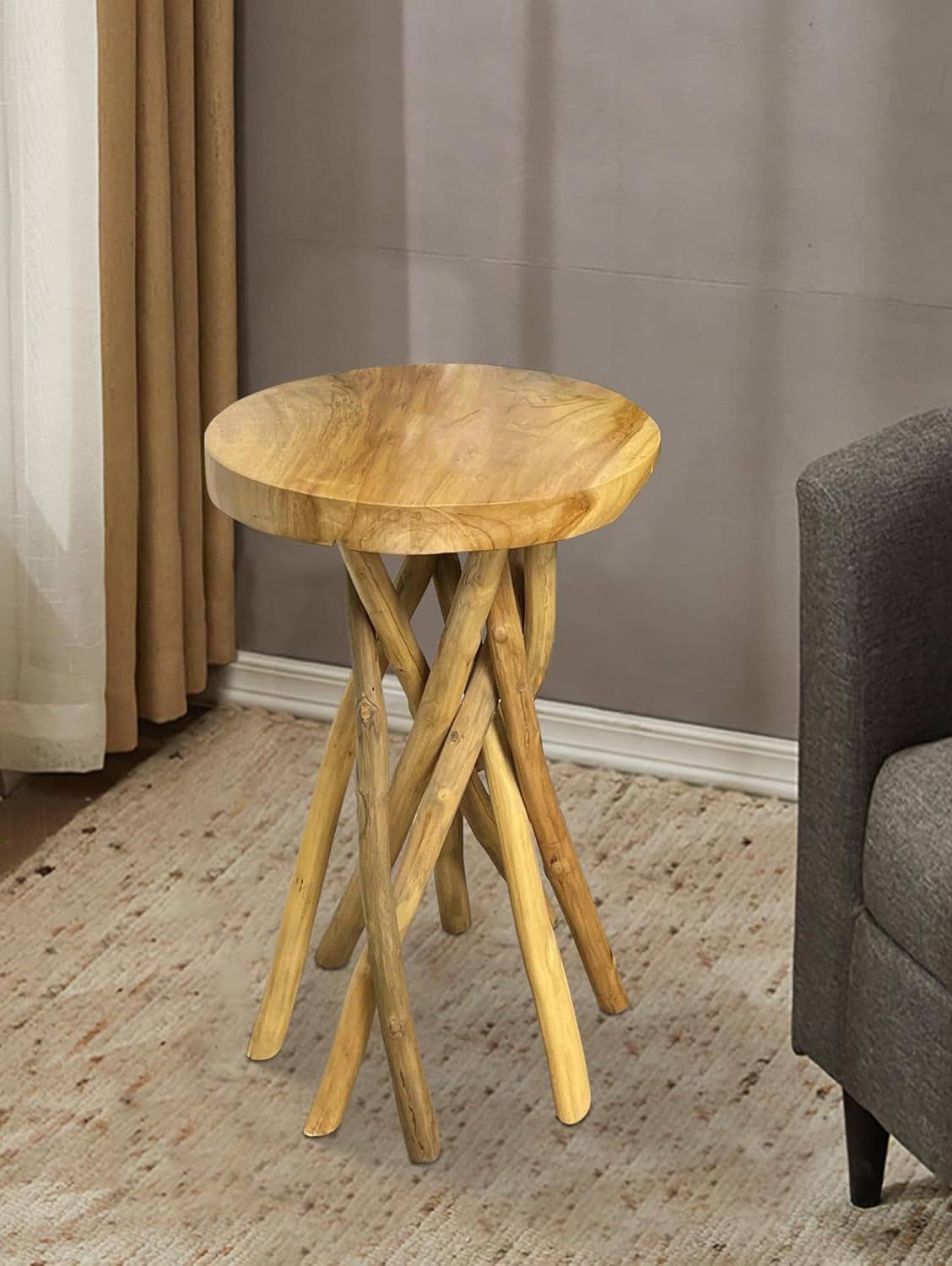 OMA - Eclectic Home - Wholesale Coffee Table - Solid Teak Wood End Table With Branched Legs Home Decor3