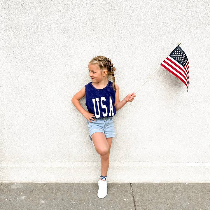 Merce and Company - Wholesale Tank Top - Kids - USA Varsity Child Tank