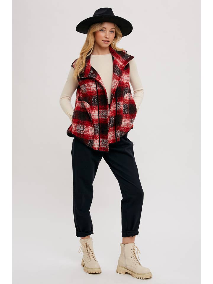 Bluivy - Wholesale Outerwear Vest - Women’s - FLANNER PLAID VEST16
