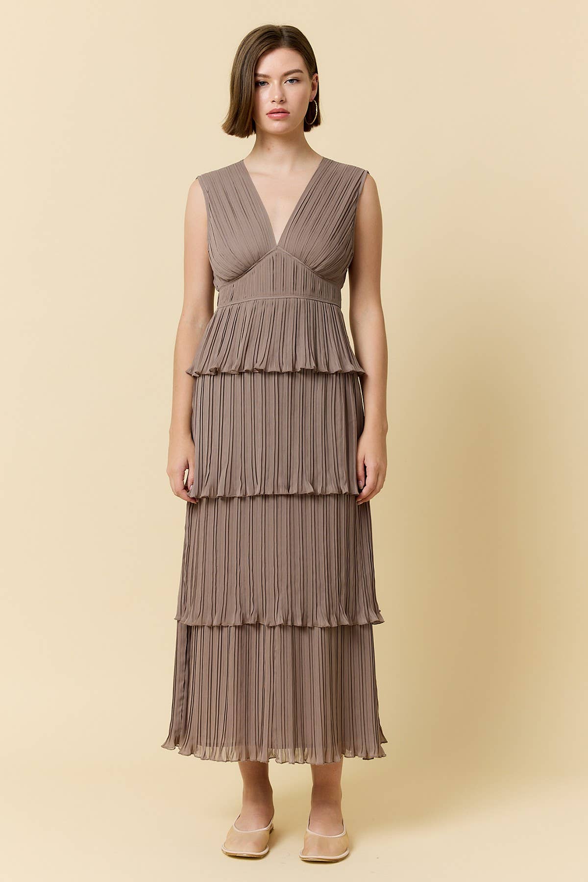 RAISONNEL - Vente Robe – femme - Robe à volants plissée - RD10061