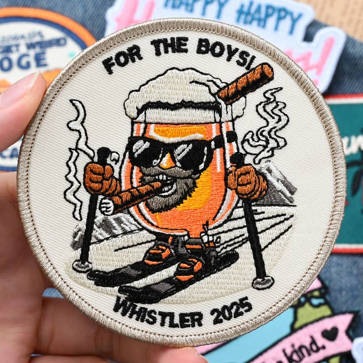 Custom Embroidered Iron-On / Sew-On Patch for Jackets & Hats for wholesale by GSJJ