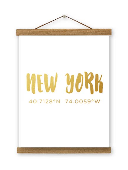 New York Coördinaten Kunstdruk voor wholesale door IMPAPER