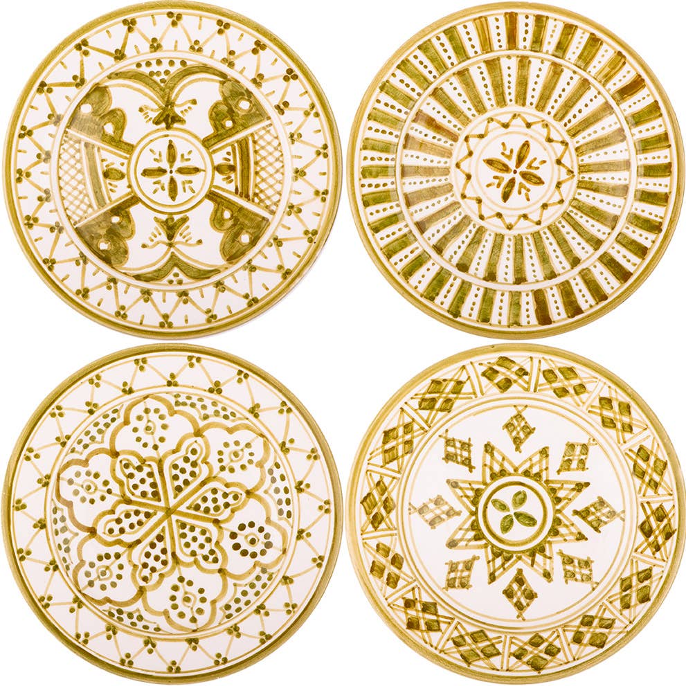 atelierBOEMIA - Wholesale Appetizer Serveware - Safi  Ceramic  Appetizer  Plates -  Set  of  4  Patterns3