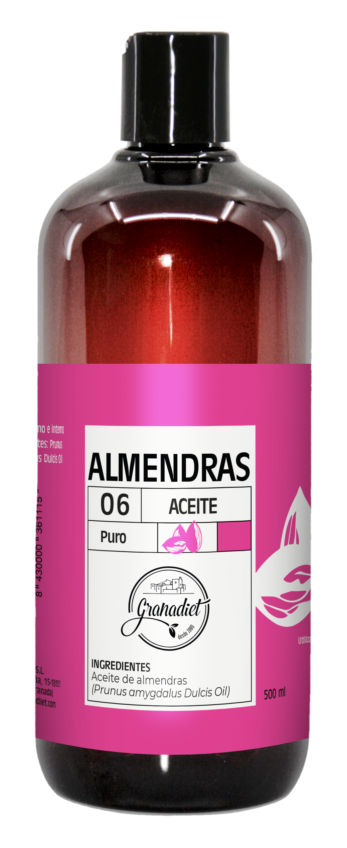 Granadiet - Wholesale Bath/Body Oil - Pure Almond Oil 500 Ml1