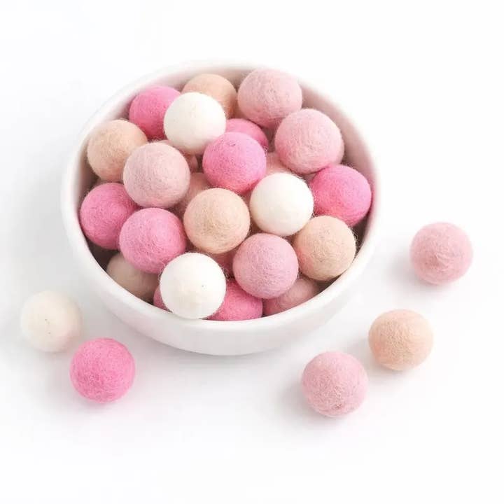 Bolas de Feltro Rosa Ombre por atacado de Glitter Party Co