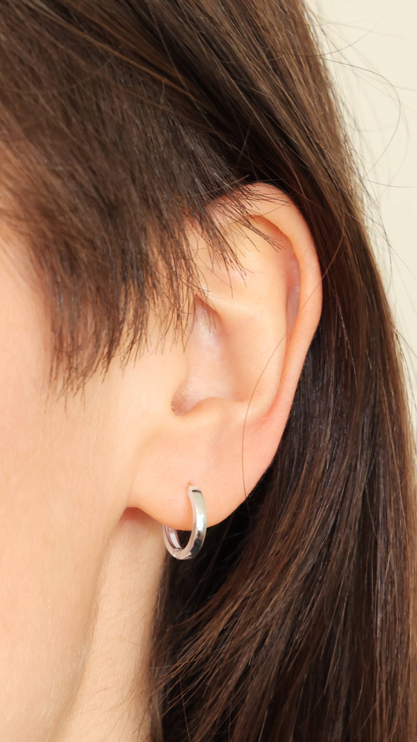 Nina Designs - Wholesale Huggie Earrings - Sterling Silver or Bronze Plain Huggie Hoops5