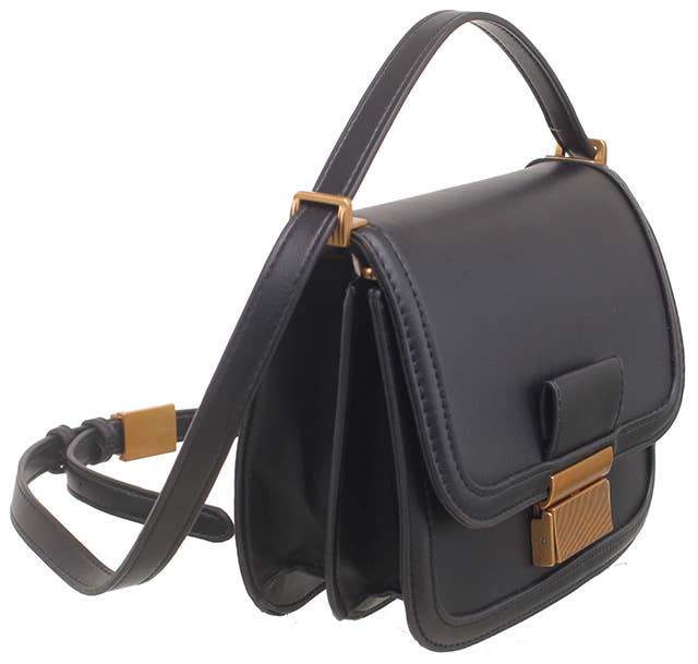 Bessie London – wholesale Crossbody bag – Women's – GOLD CLASP FLAP CORSSBODY BAG0