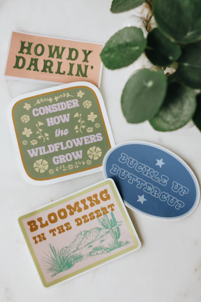 Crowned Free - Wholesale Sticker - Blooming in the Desert Decal 1