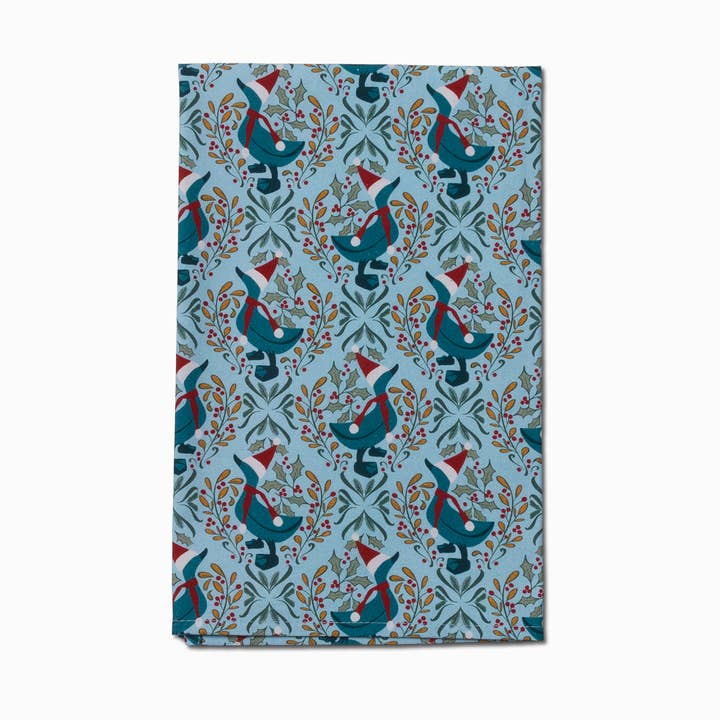 Keukenhanddoek voor de feestdagen | Duck the Halls voor wholesale door New Wing Studio