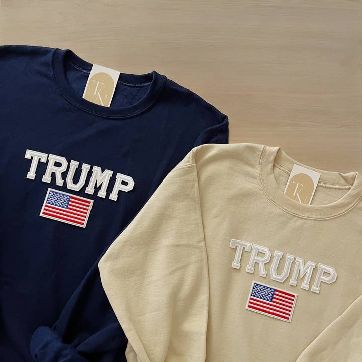Threads And Needles, INC. - Wholesale Graphic Sweatshirt - Unisex - TRUMP Crewneck Sweatshirt