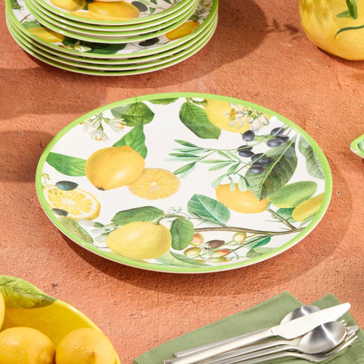 Piatto Rotondo in Melamina Limone 14 per la vendita all'ingrosso da parte di Certified International