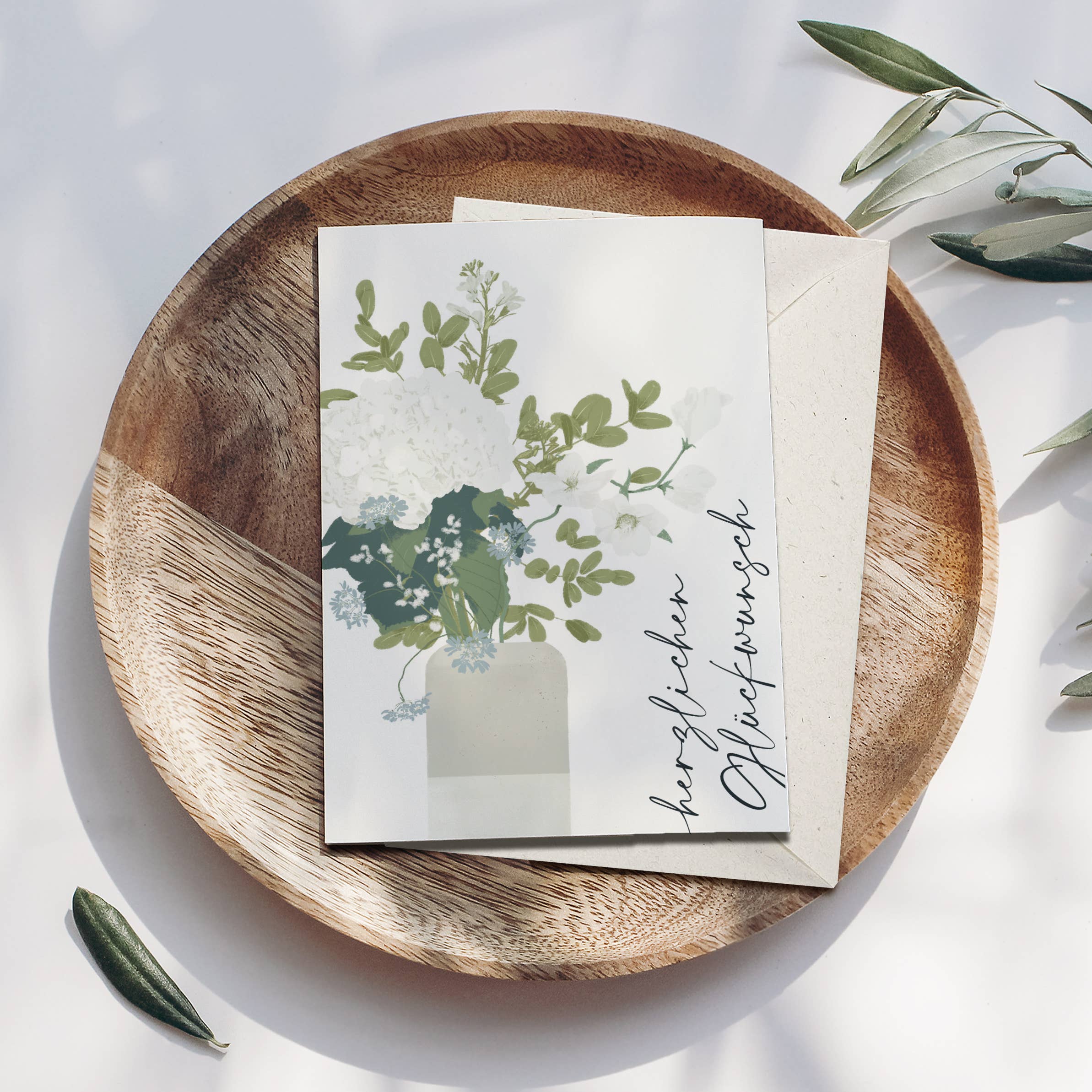 Wildblumen Atelier - Wholesale Congratulations Card - Greeting card congratulations vase with flowers, FSC1