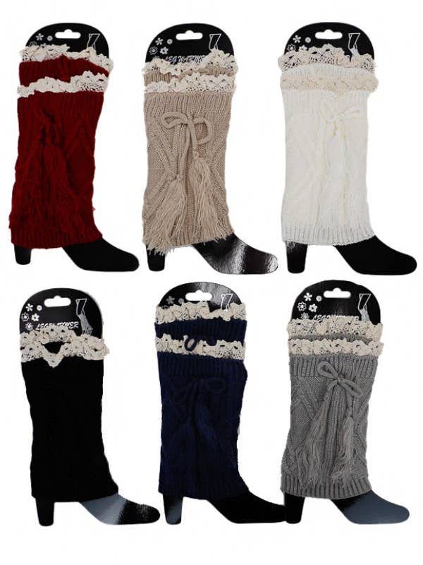 Blonde Diamant Strikkede Kvaster Ankelvarmere for engroshandel hos Cap Zone