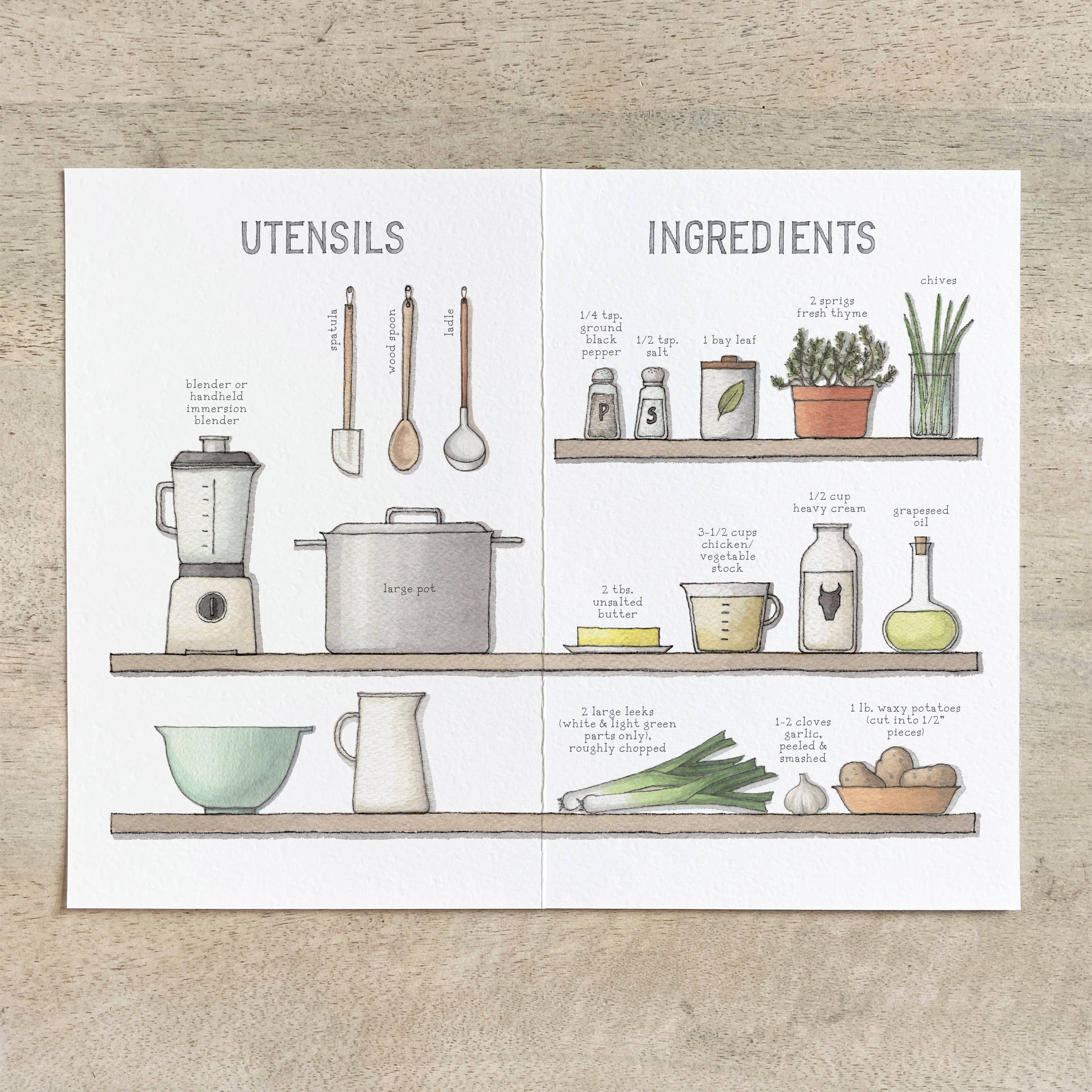 Yeesan Loh - Wholesale Recipe Card - Recipe Card / Potato & Leek Soup2