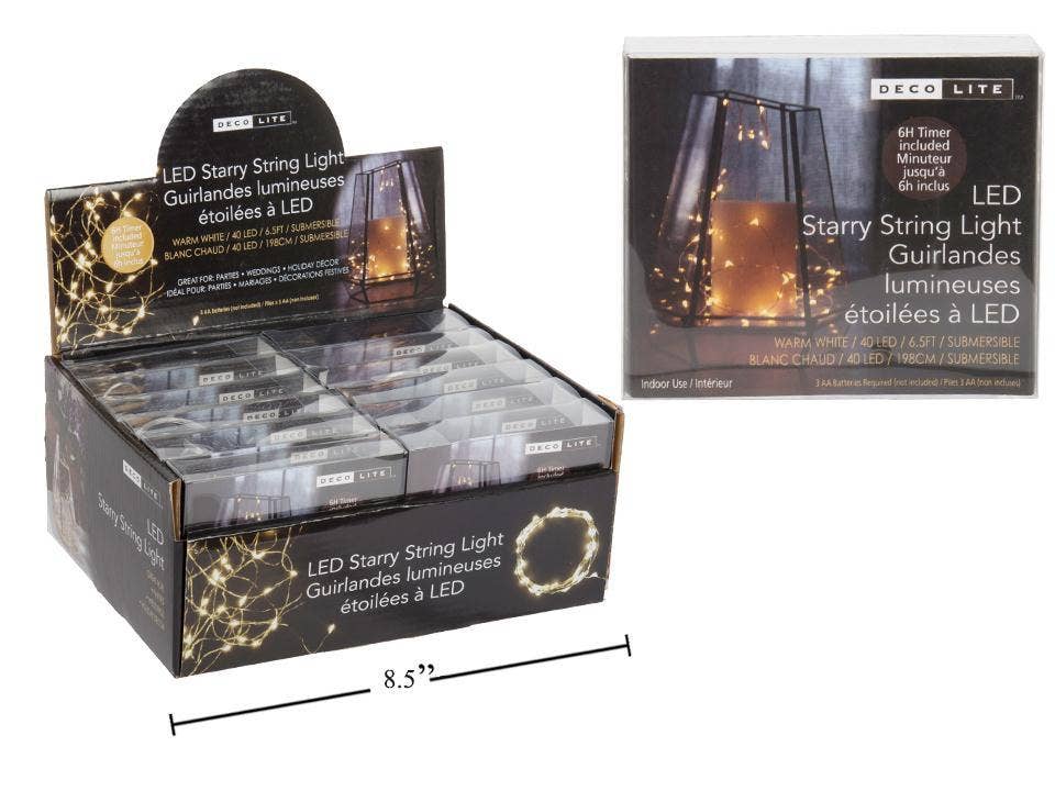 Truu Design - Wholesale String Lights - Décor Lite String Lights,w/Timer, Submersible, Warm White1