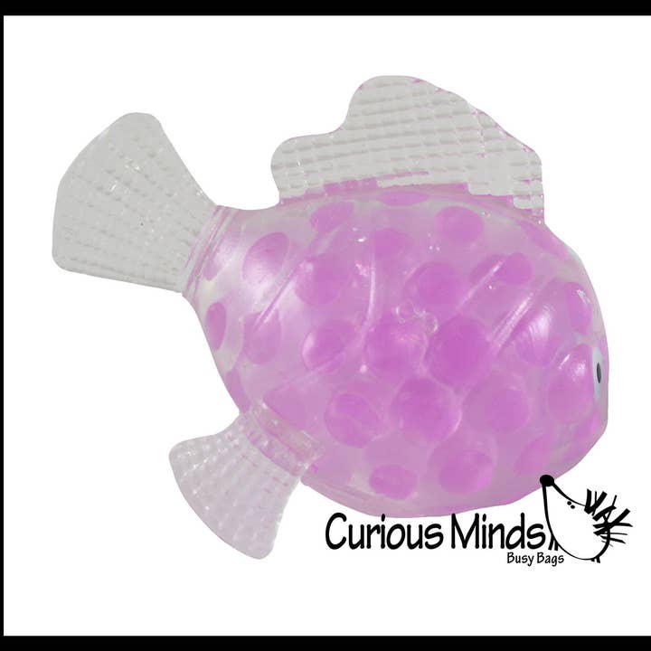Curious Minds Toys – Großhandel Squishy-Spielzeug – Kind & Baby – 1 x Quetschball mit Wasserperlen, gefüllt mit Fischperlen, sensorisch, St.3