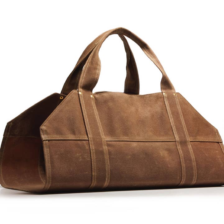 Porte-bûches en toile cirée Beech Mountain pour la vente par Parrott Canvas Company