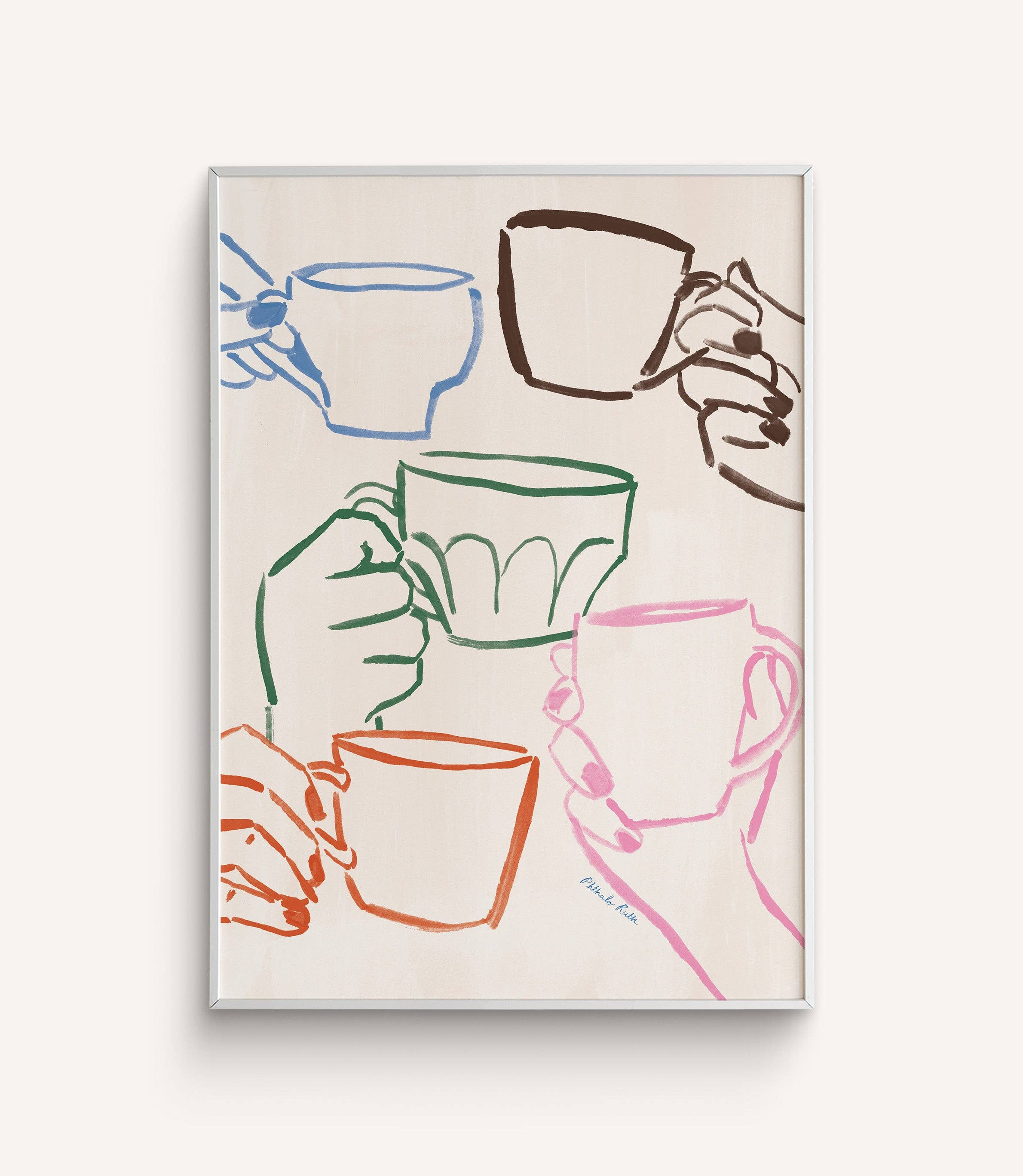 Phthalo Ruth - Wholesale Art Print - "Café du Jour" Coffee Art Print2