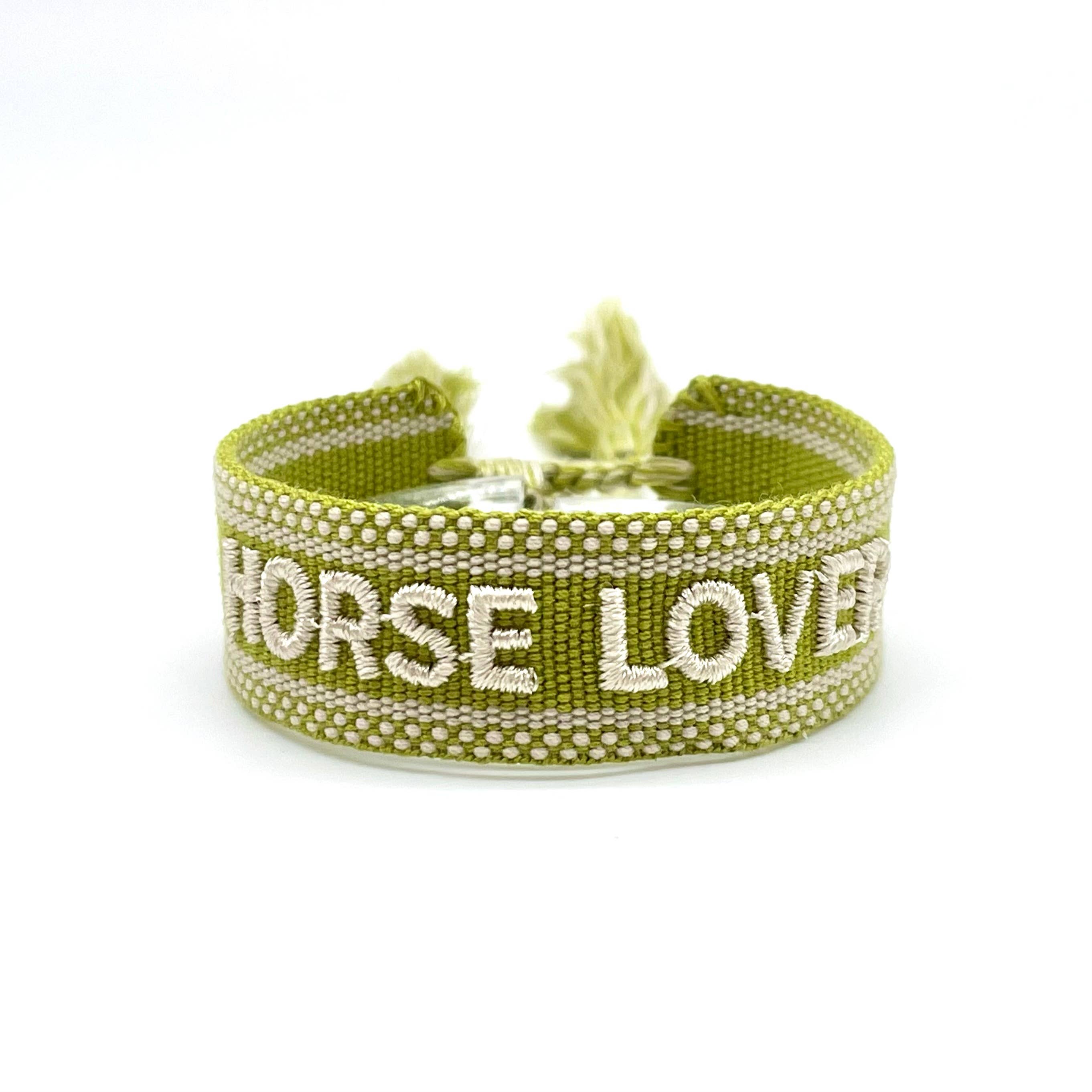 Parsley & Pepper - Wholesale Woven/Braided Bracelet - HORSE LOVER Statement Bracelet woven, embroidered1