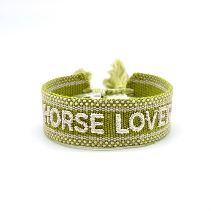 Parsley & Pepper – Engroshandel Flettet armbånd – HORSE LOVER statement-armbånd vævet og broderet1