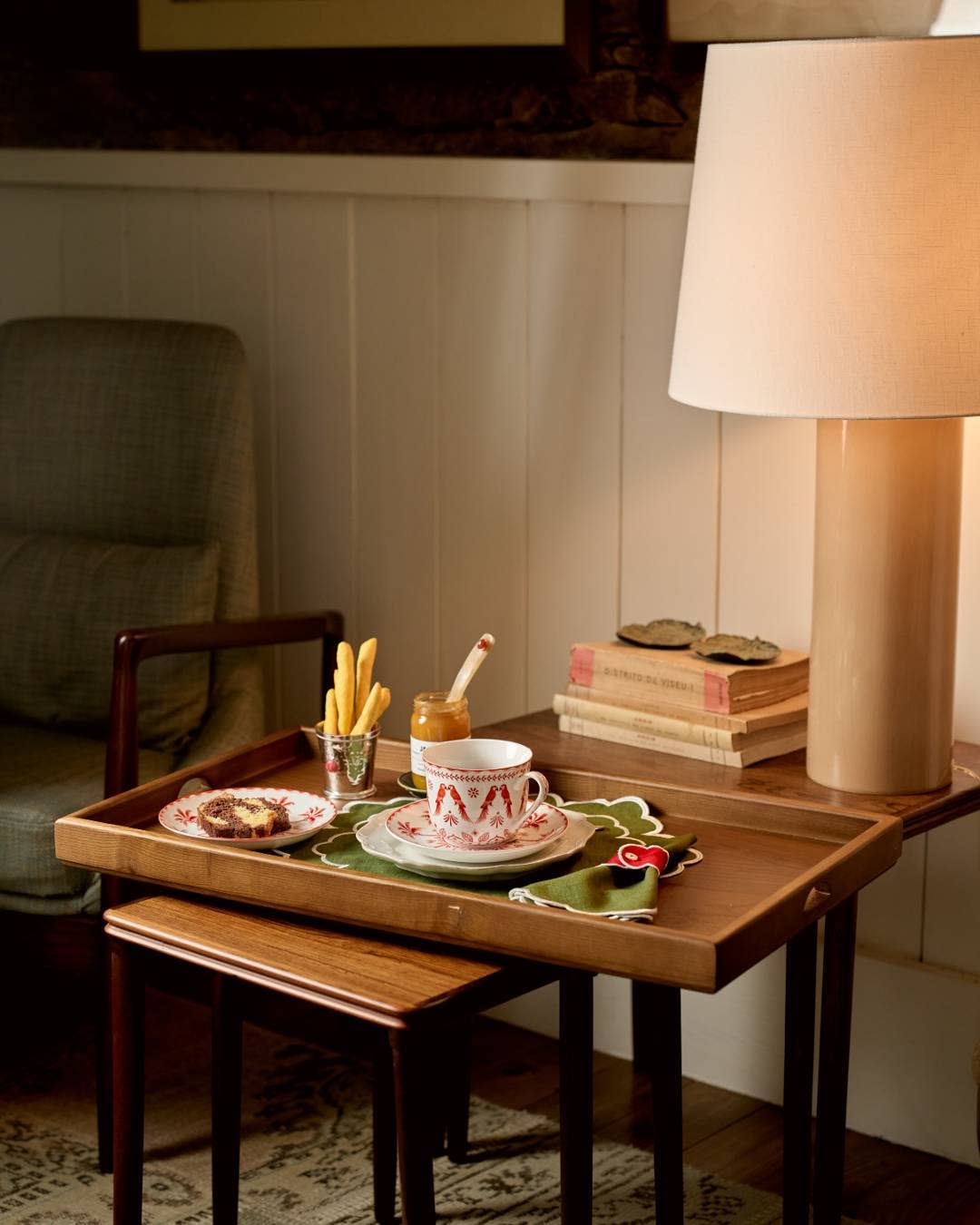 Mariaida Home - Wholesale Placemat - Individual Iris, Green with White2