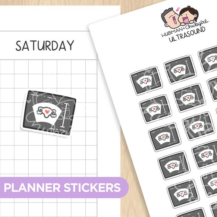 Ultrasound Planner Stickers for wholesale by hubmanchubgirl.