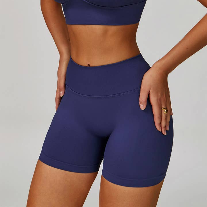 Crave by FW - Wholesale Athletic Shorts - Women's - V Back High Waist Biker Short2