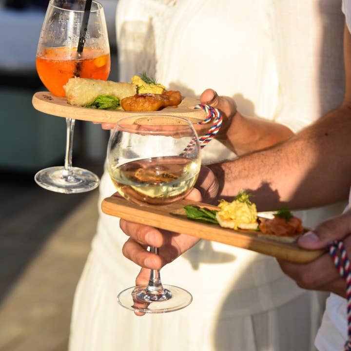LE RÉGAL - Wholesale Serving Tray - Vigneron - Oak Wood Cocktail Plate0