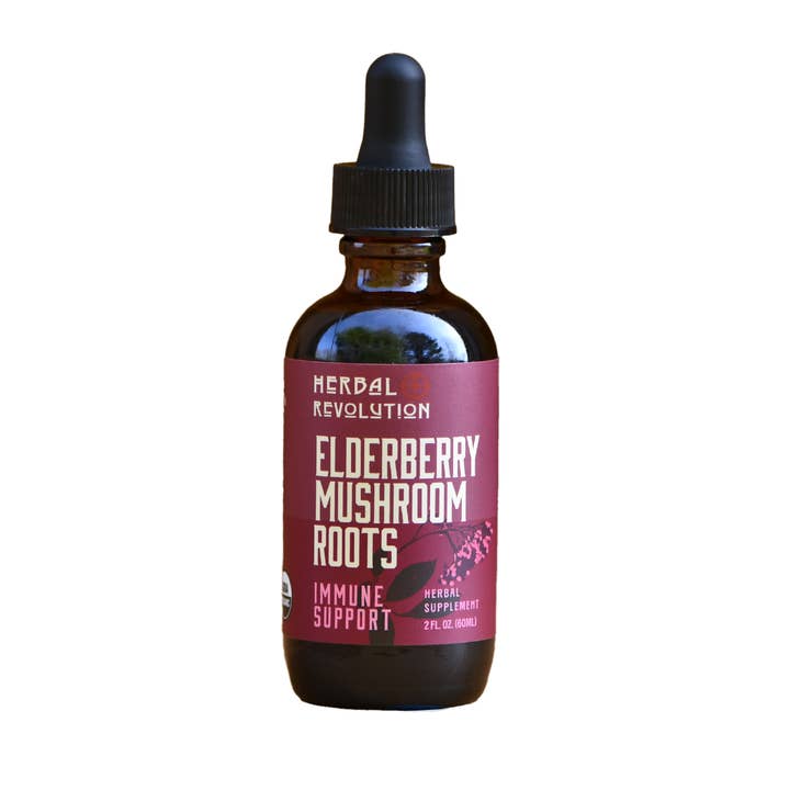Elderberry + Mushroom: Daily Immune Support Elixir for wholesale by Herbal Revolution Farm + Apothecary