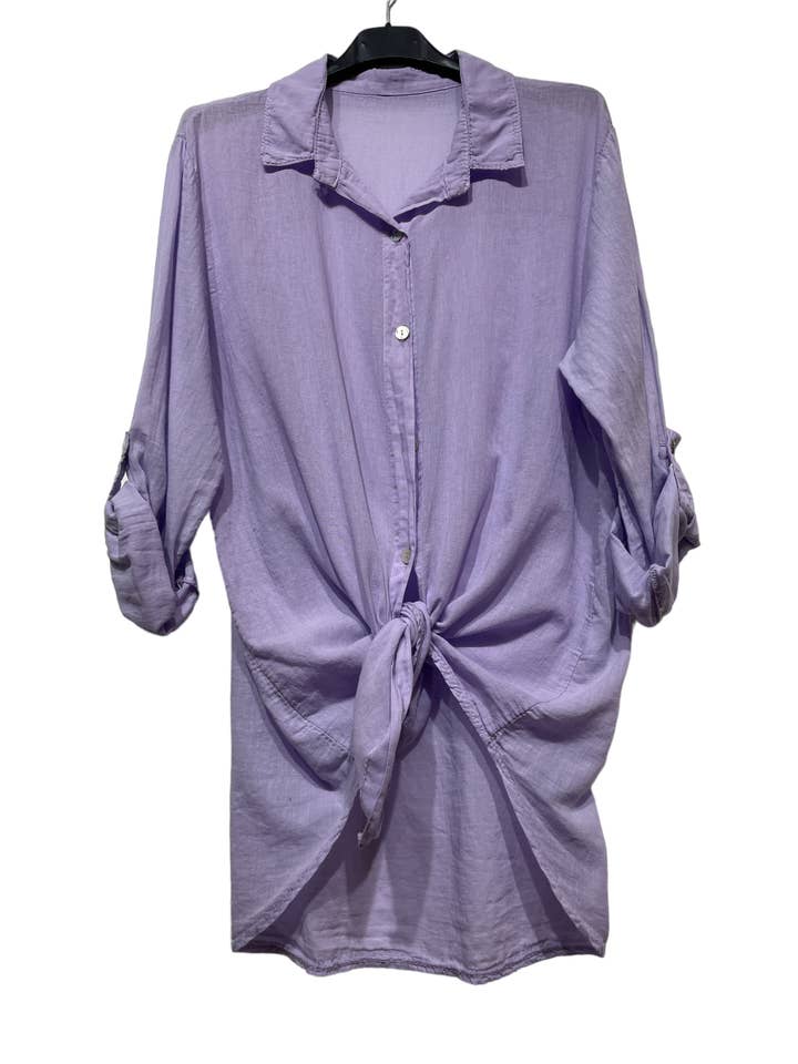 LINEN & COTTON HOUSE – wholesale Tröja med knappar – Dam – BUNDEN BOMULLSSKJORTA 42602 26