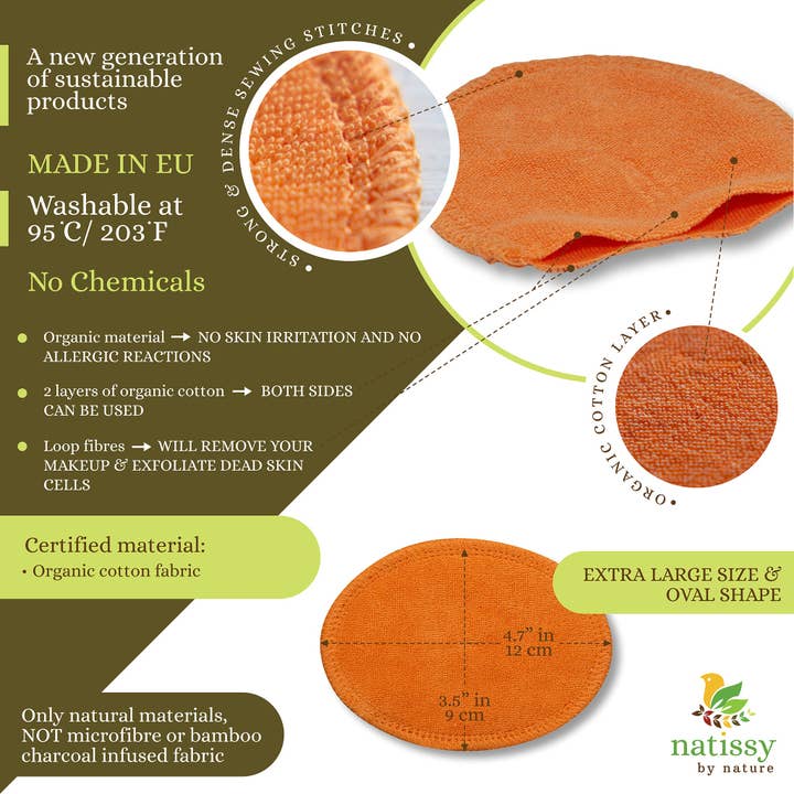 natissy - Wholesale Makeup Remover - Organic Cotton Reusable Makeup Remover Pads 12-Pack1