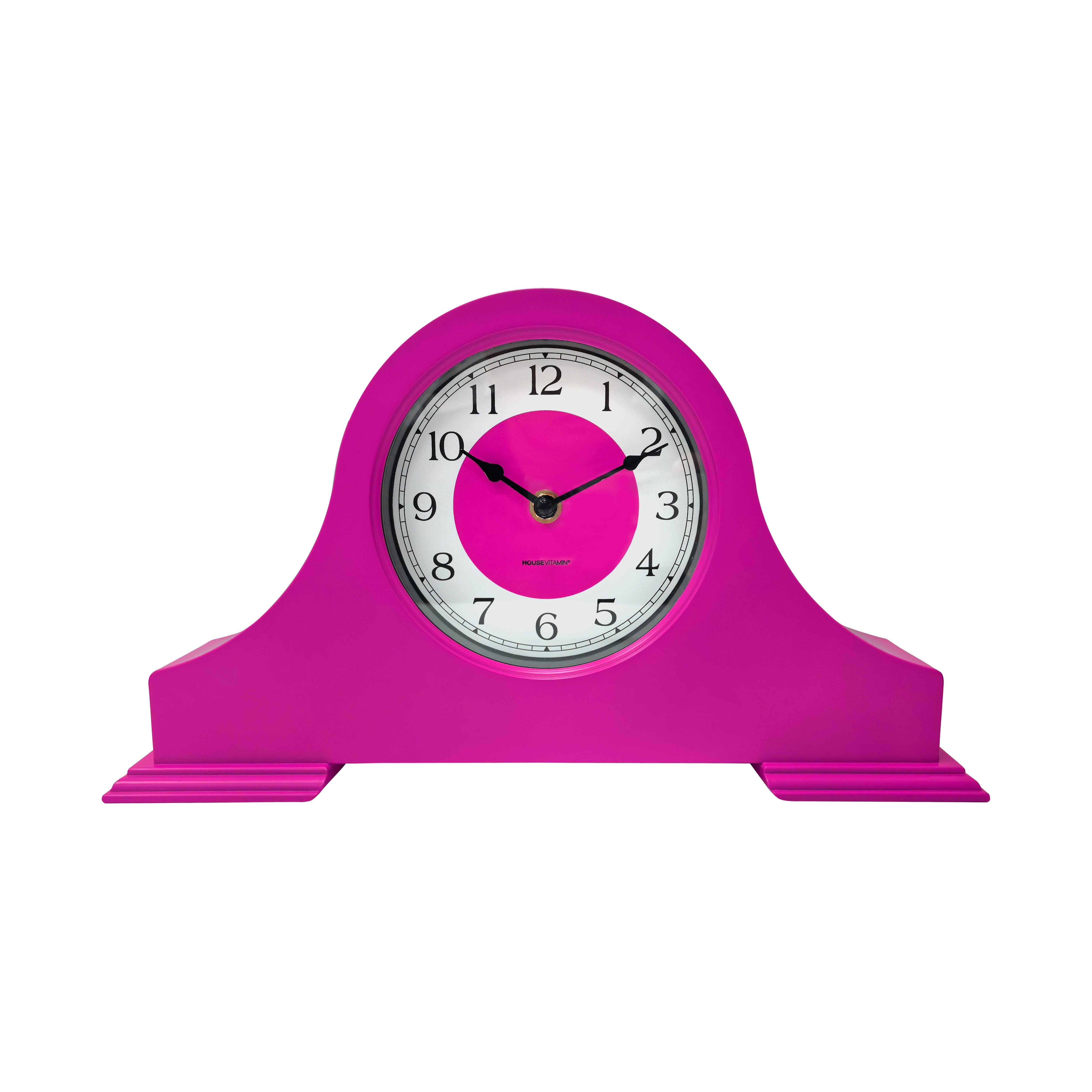 Housevitamin bv - Wholesale Desk Clock - Clock - Mantel Clock- Neon Pink - 36x8,5x20 cm0