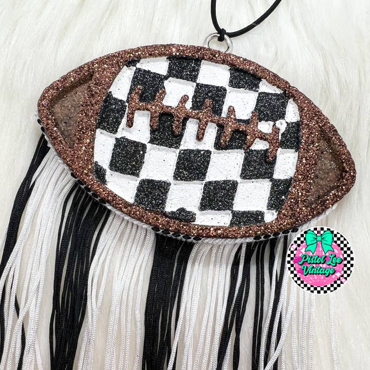 Checkered Football Car Freshie for wholesale by Pistol Lee Vintage
