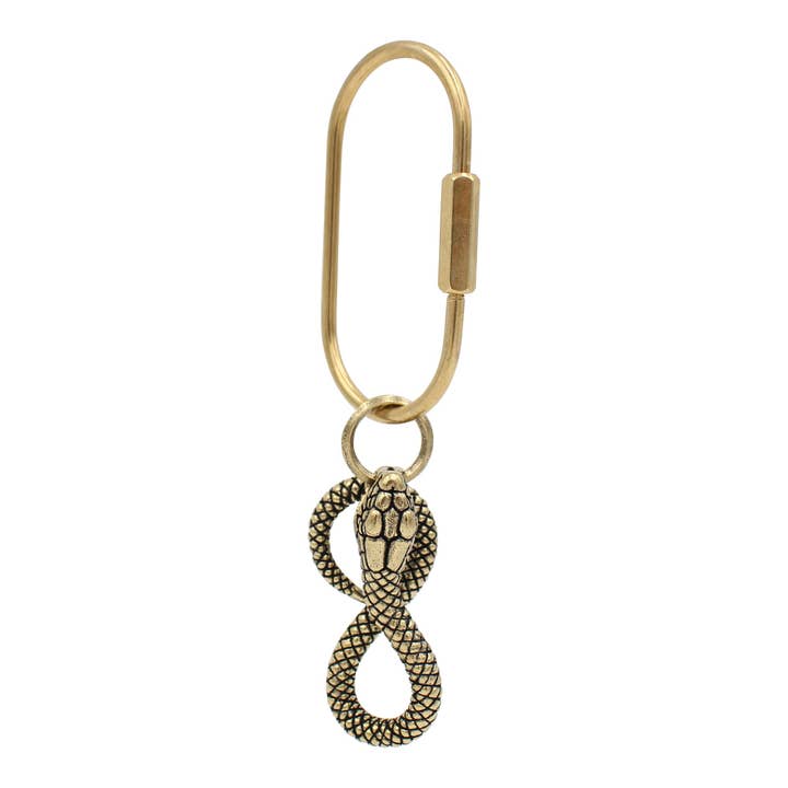 Real Sic - Wholesale Keychain – Unisex - Infinity Snake Brass Keychain - Zodiac Animal Charm2