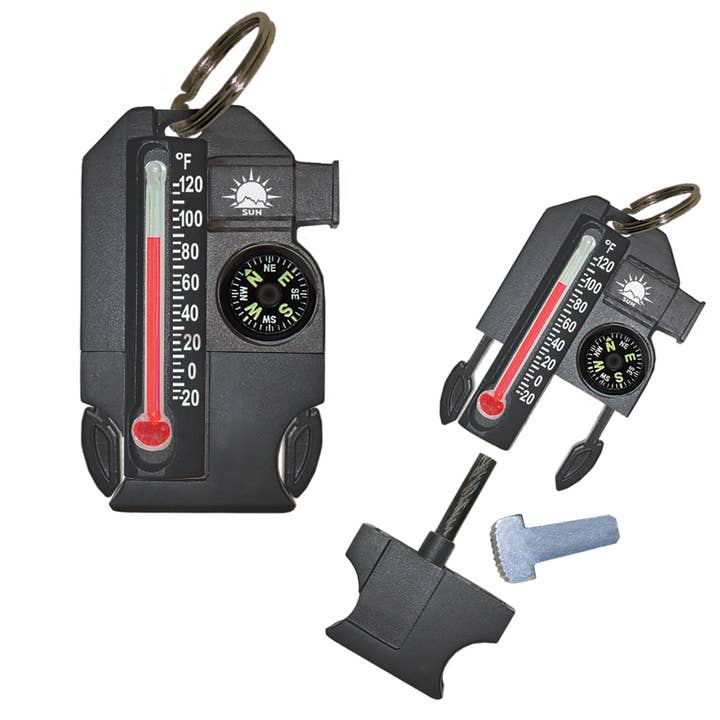 Sun Company / Big Discoveries - Wholesale Handy Tool - Outsider 4-in-1 Survival Tool - EDC Outdoor Firestarter