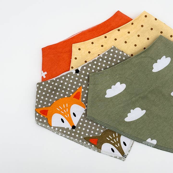 OLIVE & CRADLE - Wholesale Bib - Baby - Organic Cotton Baby Bibs – 4-Pack Bundle